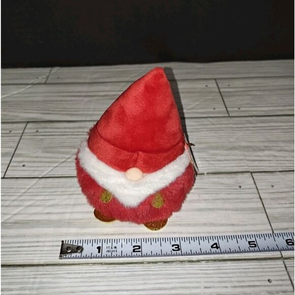 TY Puffies (Beanie Balls) Plush - GNORBIE The Christmas Gnome (4 inch) NEW 2022 - Picture 8 of 8